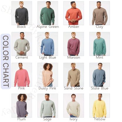 Embroidered Duck Sweatshirt: Funny "Not All In A Row" Garment-Dyed Top