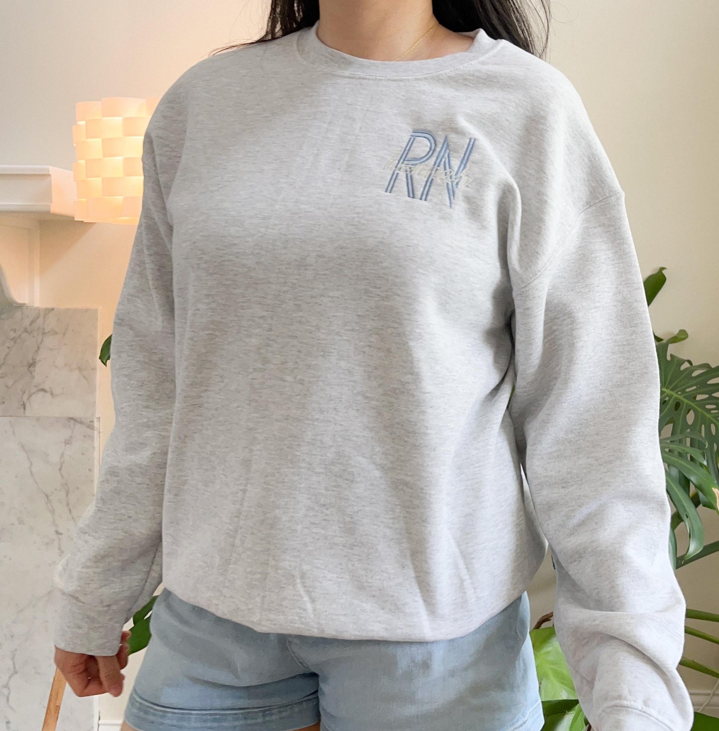 Custom Embroidered Nurse Sweatshirt: Nursing School Gift