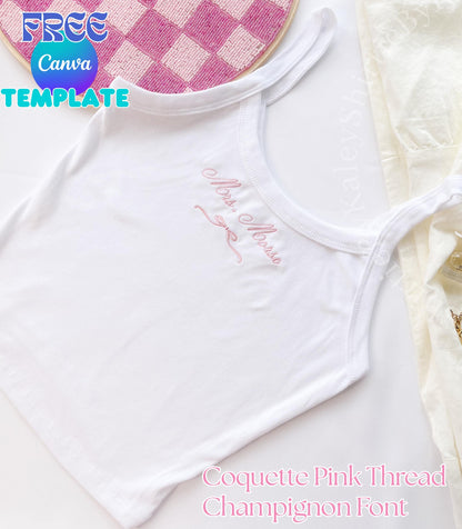 Custom Embroidered Cherry Tank Spaghetti Strap Tank Top Personalized Women Cropped Ribbed Tank Top Custom Bride Bridal Party Custom Y2K Top