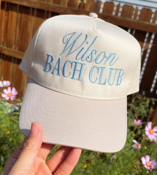 Custom Embroidered Bachelorette Trucker Hat: Khaki Cotton Twill Snapback