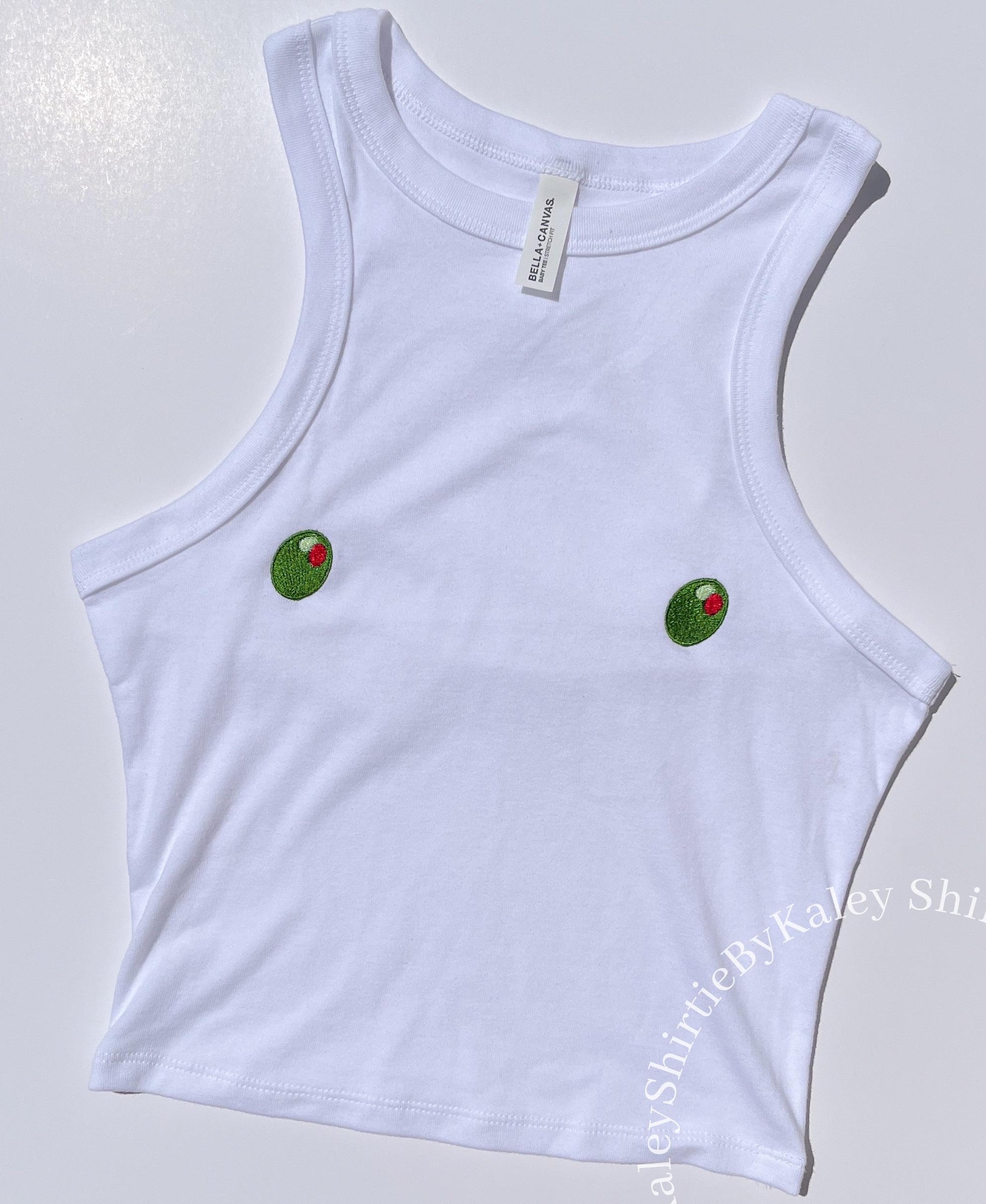 Embroidered Olives tank Nipples Tank Top Bridal Party tank top olives sexy tank top olive martini tank top college tank gift for girlfriend