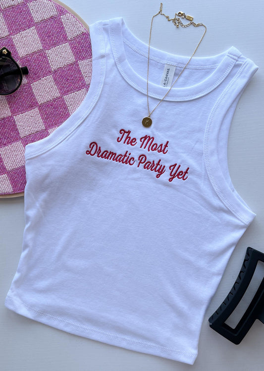 Custom Embroidered Racerback Tank Top Custom Summer Top Personalized Bridal Party Shirt Bachelorette Outfit Idea Hers Gift Bach Party Gifts