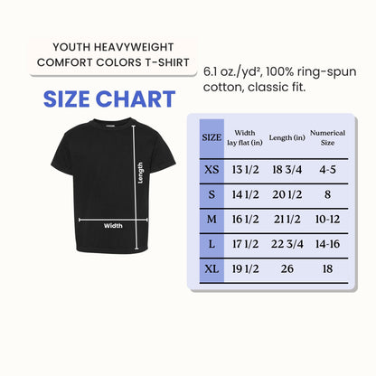 Comfort Colors Youth Kids Embroidered T Shirt Customized Varsity Name Custom Embroidered Youth Name Tee Toddler Tee Back to School Gift