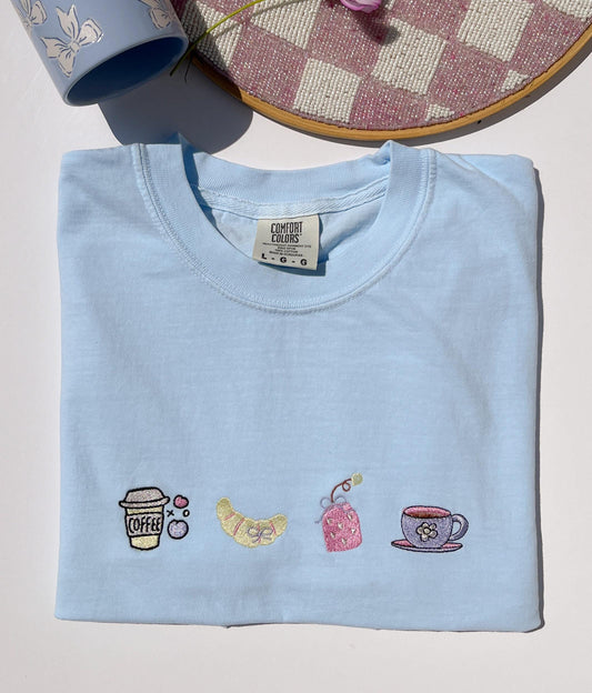 Coffee Doodles TShirt Coffee Tee Coffee Lover Tee Coffee Tee Matcha Tee Barista Gift Caffeinated Tee Gift Cute Coffee Comfort Colors Shirt