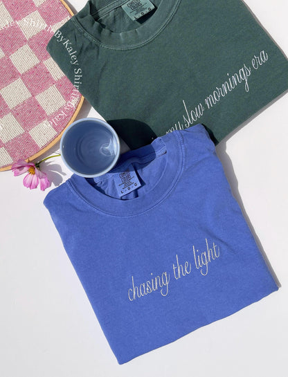Custom Embroidered Comfort Colors Tshirt Custom Embroidered Tshirt Embroidered Tee Custom Tshirt, Embroidered Gifts Mother's Day Gifts