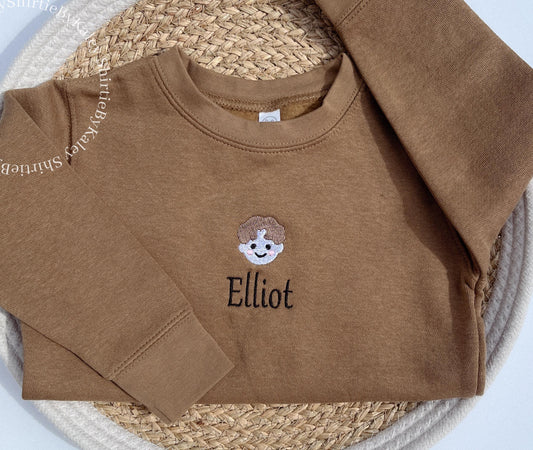 Embroidery Custom Baby Name Sweatshirt Custom Text Toddler Sweatshirt Custom Name Kid SweatshirtToddler Shirt Baby Sweatshirt Customizable