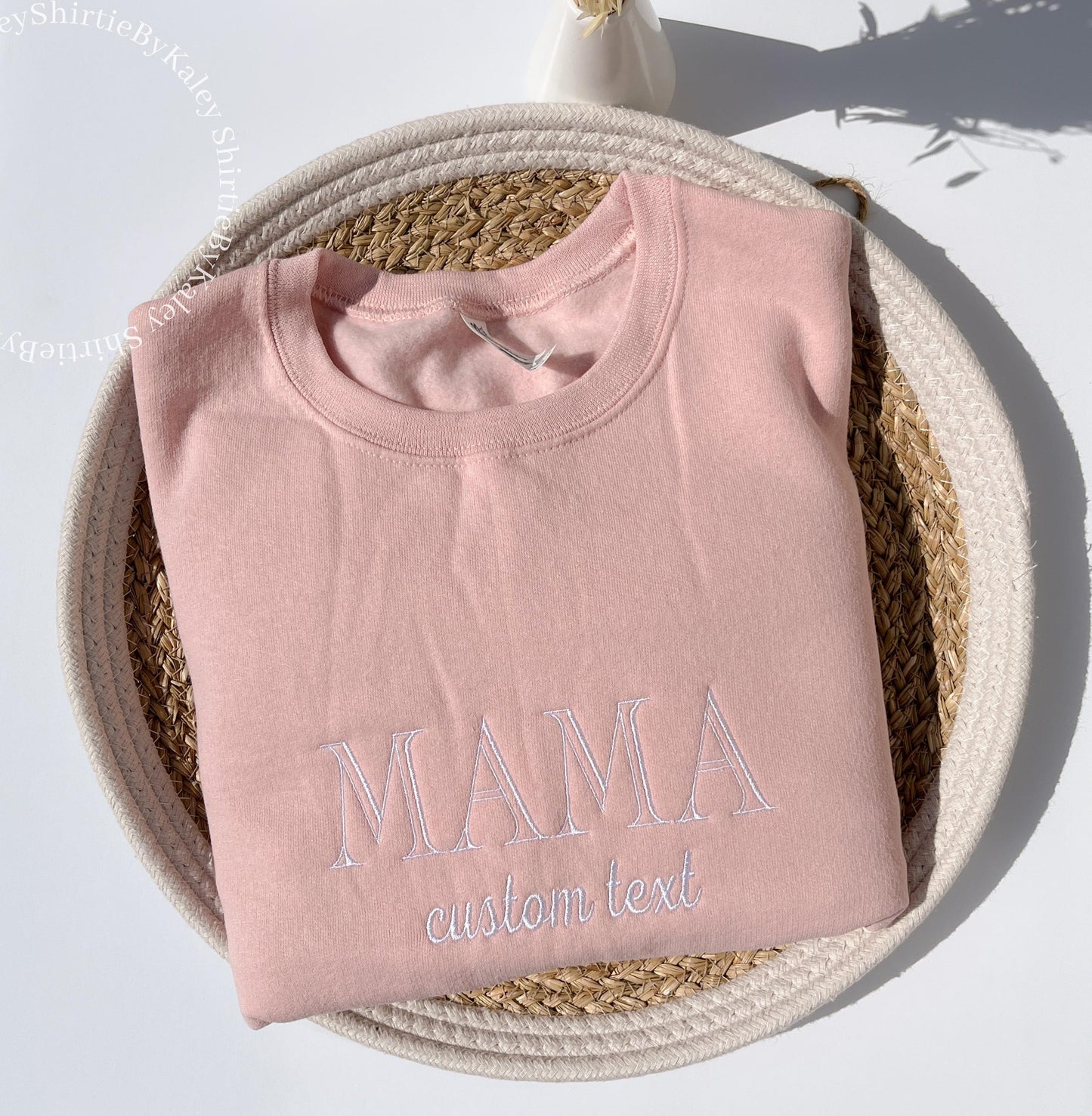Custom Embroidered Mama Sweatshirt with Varsity Font