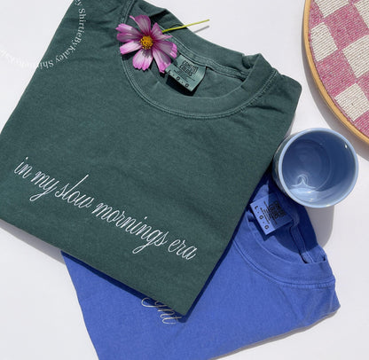 Royal Blue Comfort Colors Tshirt Custom Embroidered Tshirt Embroidered Tee Custom Tshirt Embroidered Gifts Mother's Day Gifts Custom Tee