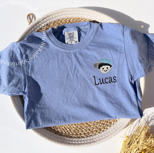 Comfort Colors® Youth Embroidered Name Tee – Custom Kids Shirt, Personalized Toddler T-Shirt, Back to School Gift