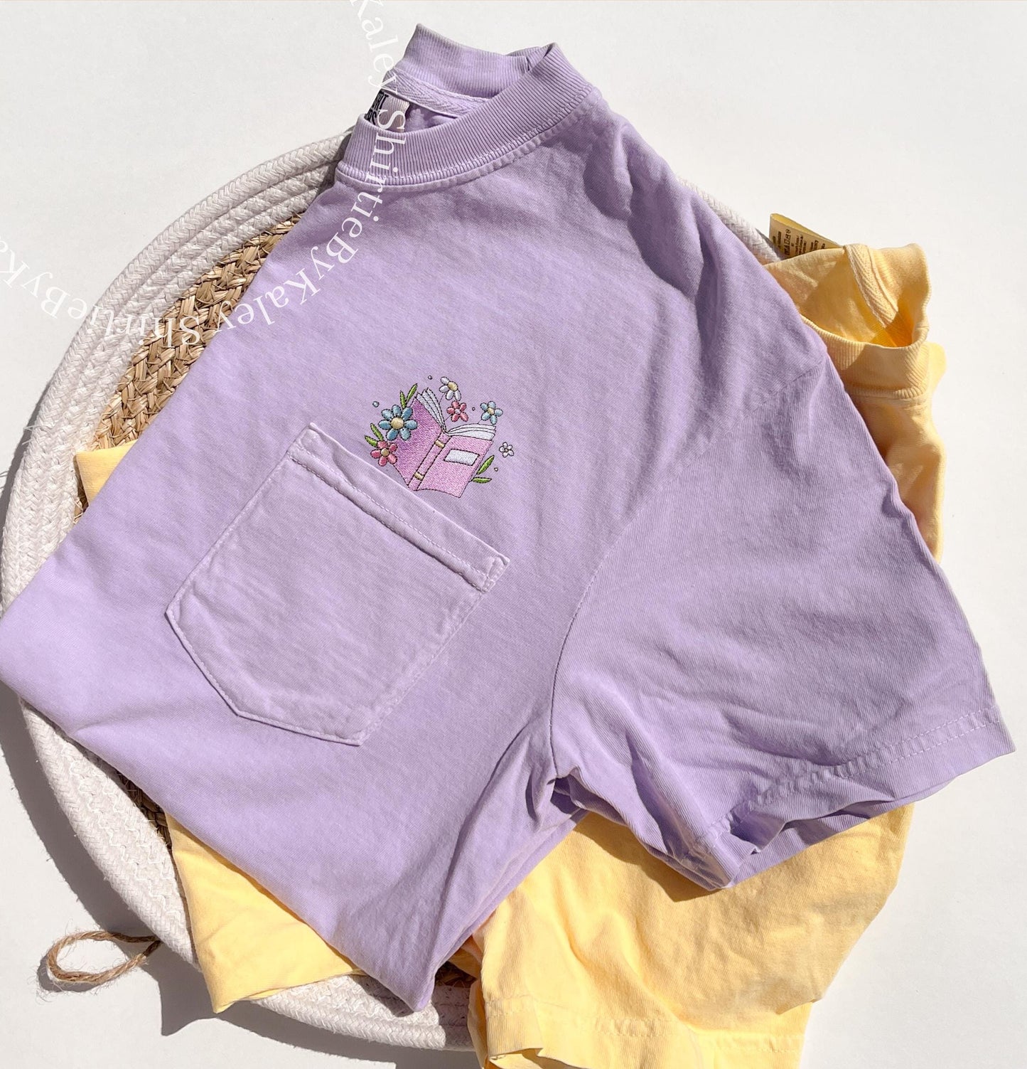 Embroidered Comfort Colors Book Tee Shirt Floral Book Lover Shirt Book Club T-Shirt Book Lover Embroidered Hers Gift Bookworm Shirt Booktok