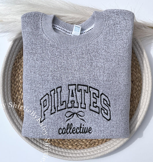 Custom Varsity Text Embroidered Cozy Knit Fleece Pullover Nantucket Sweatshirt Custom Embroidered Knit Sweatshirt Gift for Her Gift for Him