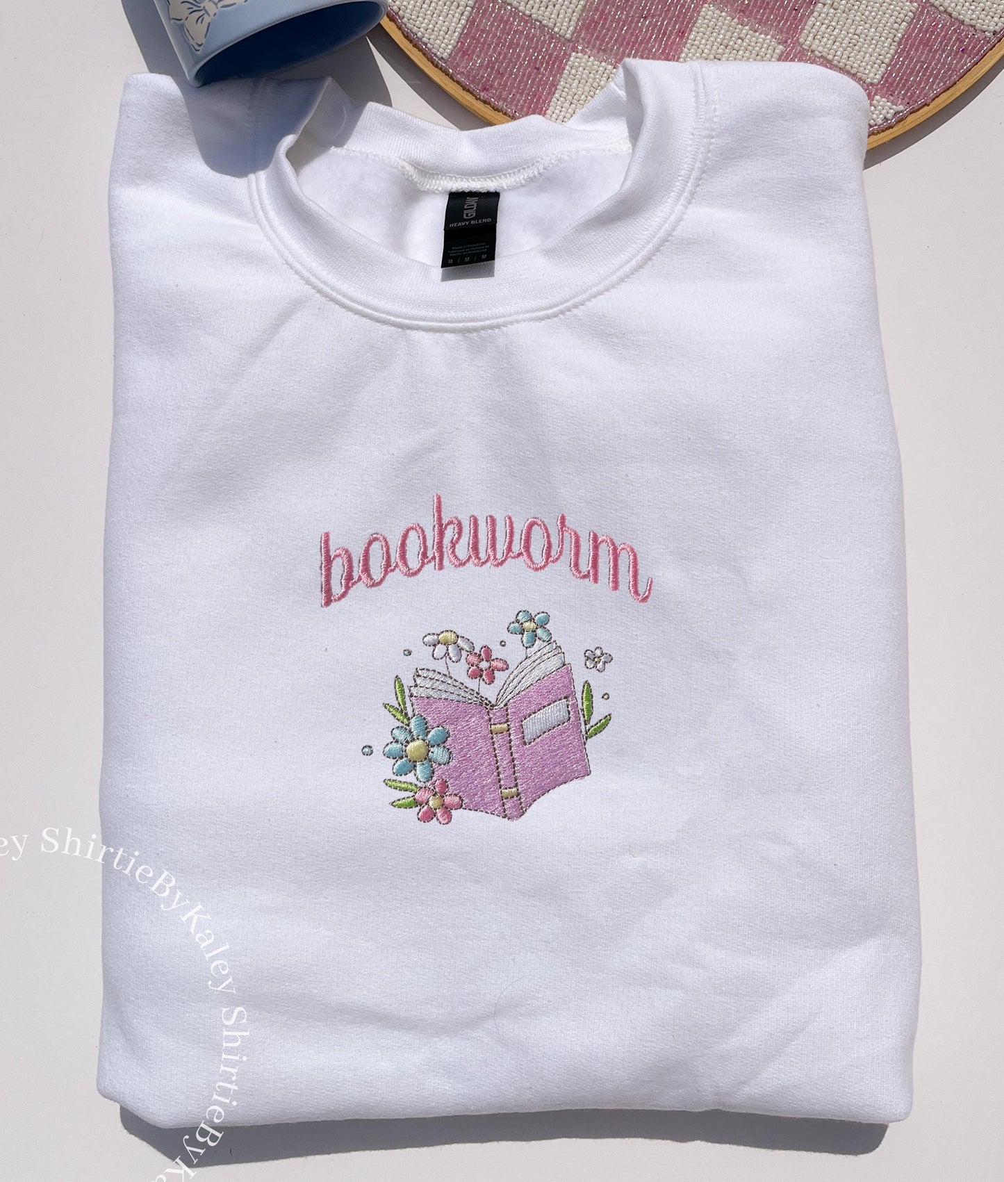 Embroidered Bookworm Sweatshirt Embroidered Book Lover Sweatshirt for Book Club Gift Book Lover Gift 4 Booktoker Booknerd Booktok Sweater