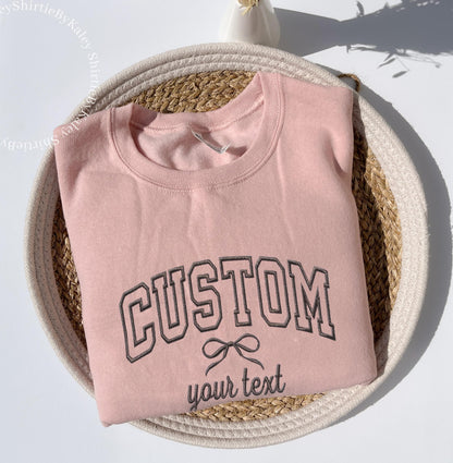 Custom Embroidered Sweatshirt Custom Embroidered Varsity Crewneck Embroidery Crewneck Personalized Sweatshirt Embroidered Sweatshirt Custom