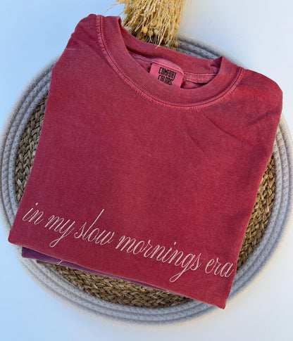Embroidered Custom Comfort Colors Long Sleeve Tee Custom Your Text Embroidered Soft Long Sleeved Tee Personalized Text Long Sleeve Top