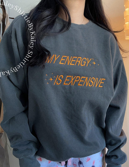 Comfort Colors Embroidered Sweatshirt Custom Embroidery Custom Sweatshirt Bridesmaid Sweater Embroidered Crewneck Custom Embroidered Sweater