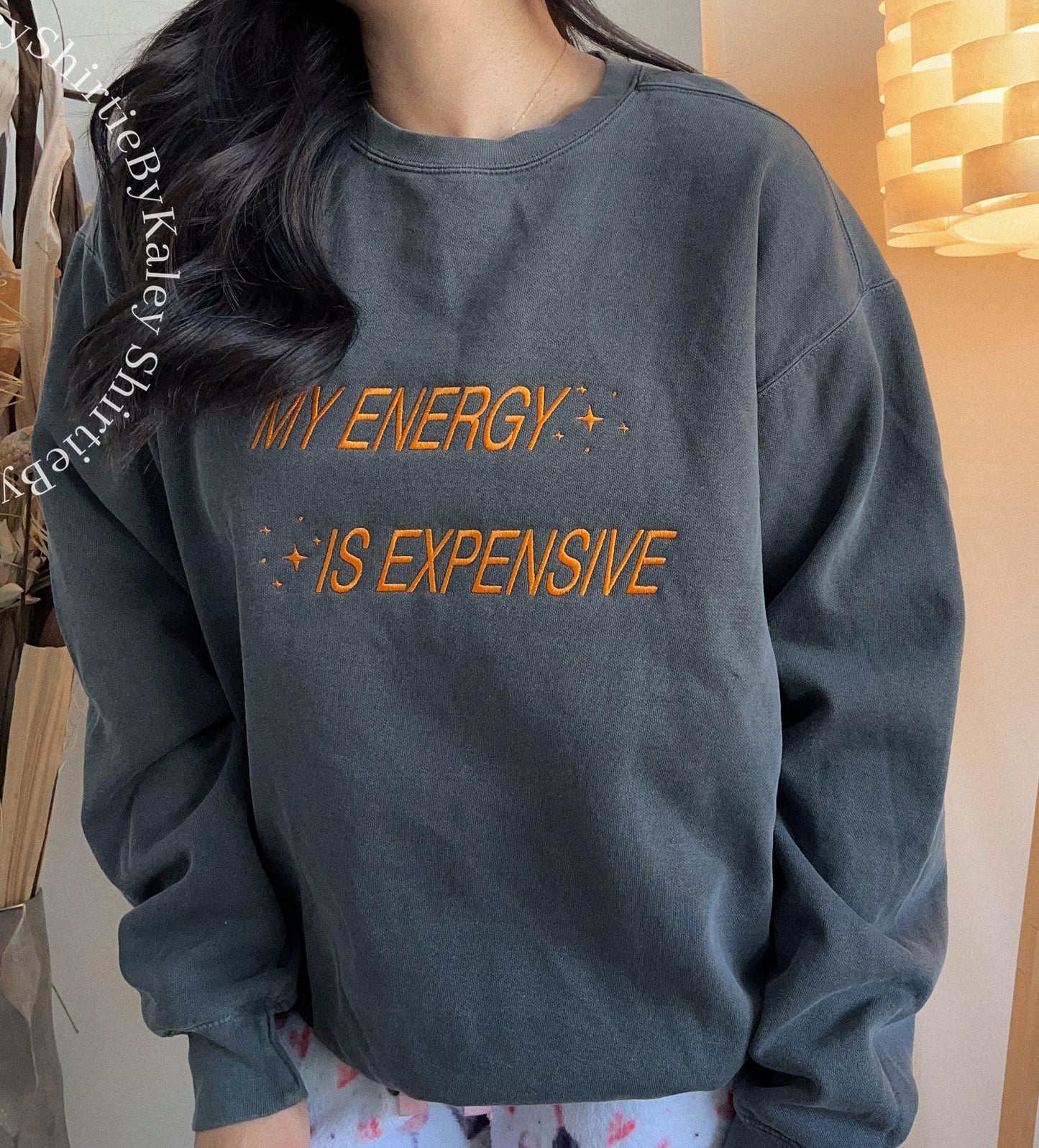 Comfort Colors Embroidered Sweatshirt Custom Embroidery Custom Sweatshirt Bridesmaid Sweater Embroidered Crewneck Custom Embroidered Sweater