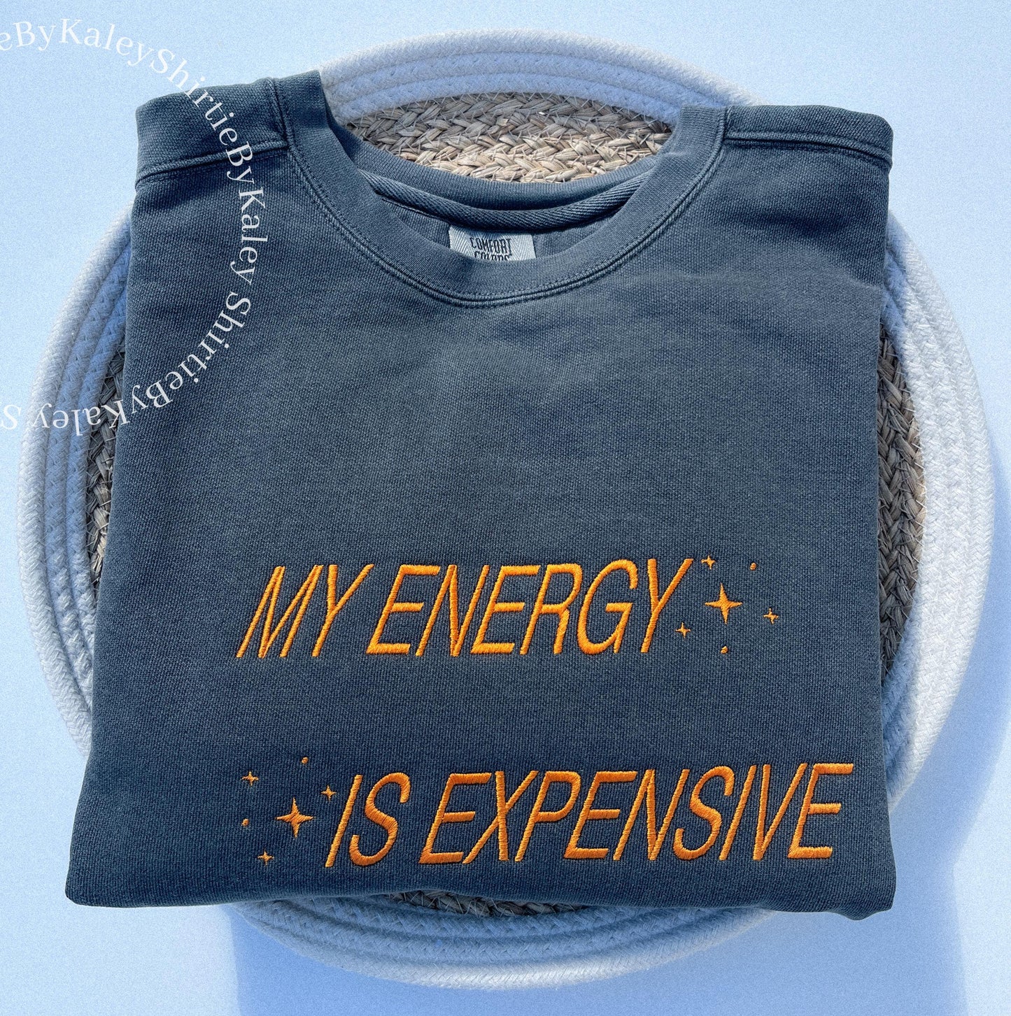 Comfort Colors Embroidered Sweatshirt Custom Embroidery Custom Sweatshirt Bridesmaid Sweater Embroidered Crewneck Custom Embroidered Sweater
