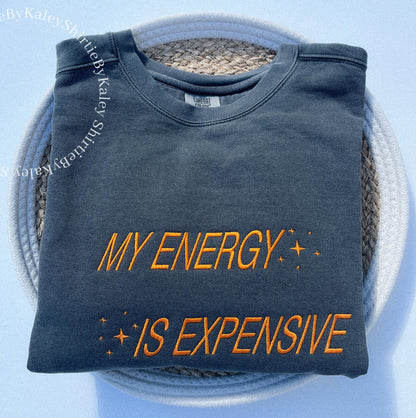 Comfort Colors Embroidered Sweatshirt Custom Embroidery Custom Sweatshirt Bridesmaid Sweater Embroidered Crewneck Custom Embroidered Sweater