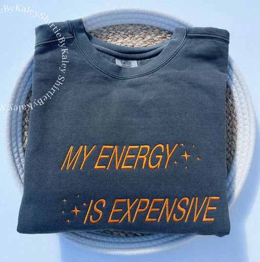Comfort Colors Embroidered Sweatshirt Custom Embroidery Custom Sweatshirt Bridesmaid Sweater Embroidered Crewneck Custom Embroidered Sweater