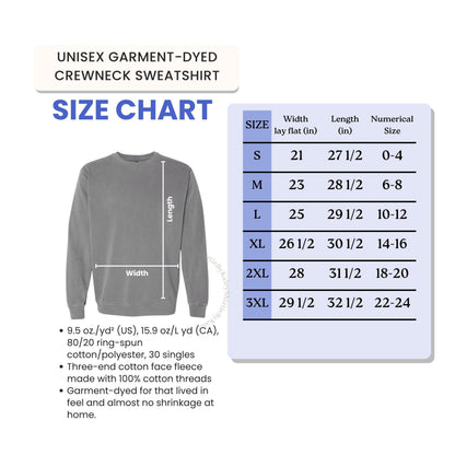 Comfort Colors Embroidered Sweatshirt Custom Embroidery Custom Sweatshirt Bridesmaid Sweater Embroidered Crewneck Custom Embroidered Sweater