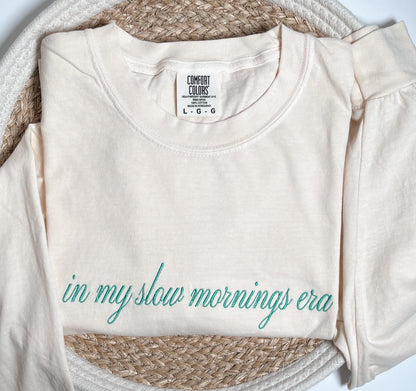 Embroidered Custom Comfort Colors Long Sleeve Tee Custom Your Text Embroidered Soft Long Sleeved Tee Personalized Text Long Sleeve Top