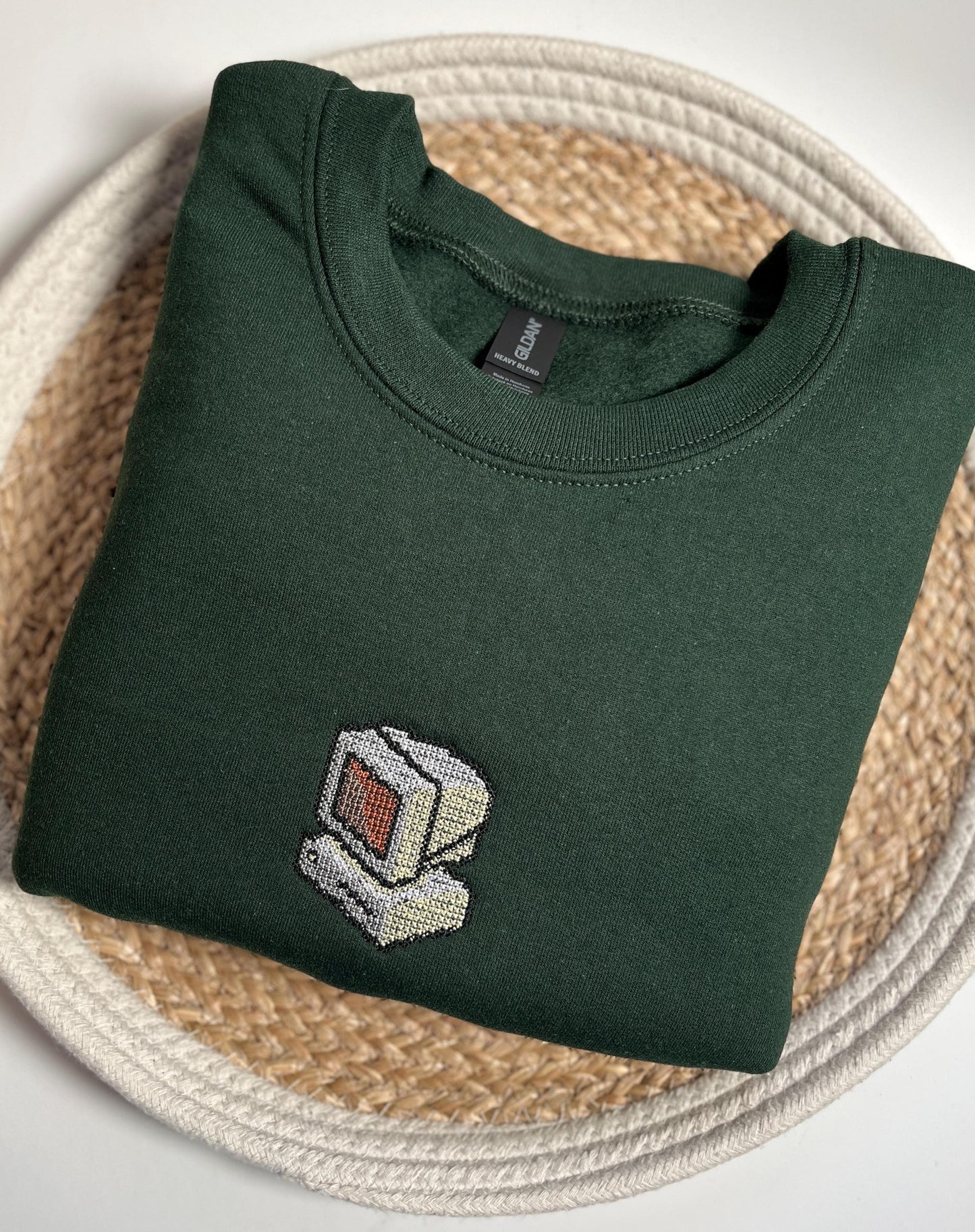 Pixel Computer Embroidered Shirt for Programmers Coding Nerd Gift Retro Tech Developer Tee Computer Science Top CLI Programmer Retro Gift