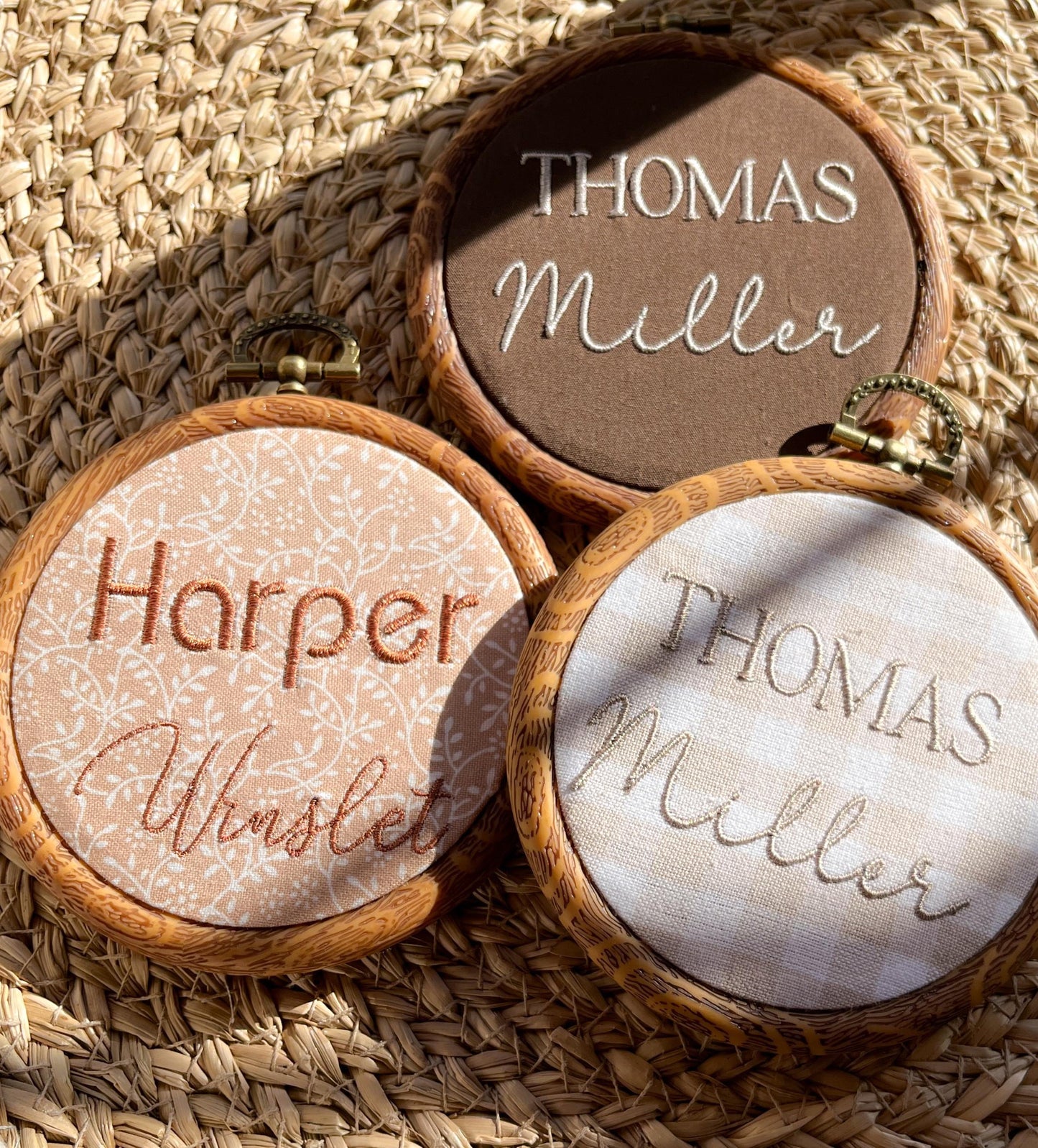 Personalized Baby Name Announcement Sign Gingham Nursery Decor Neutral Nursery Decor Brown Aesthetic Nursery