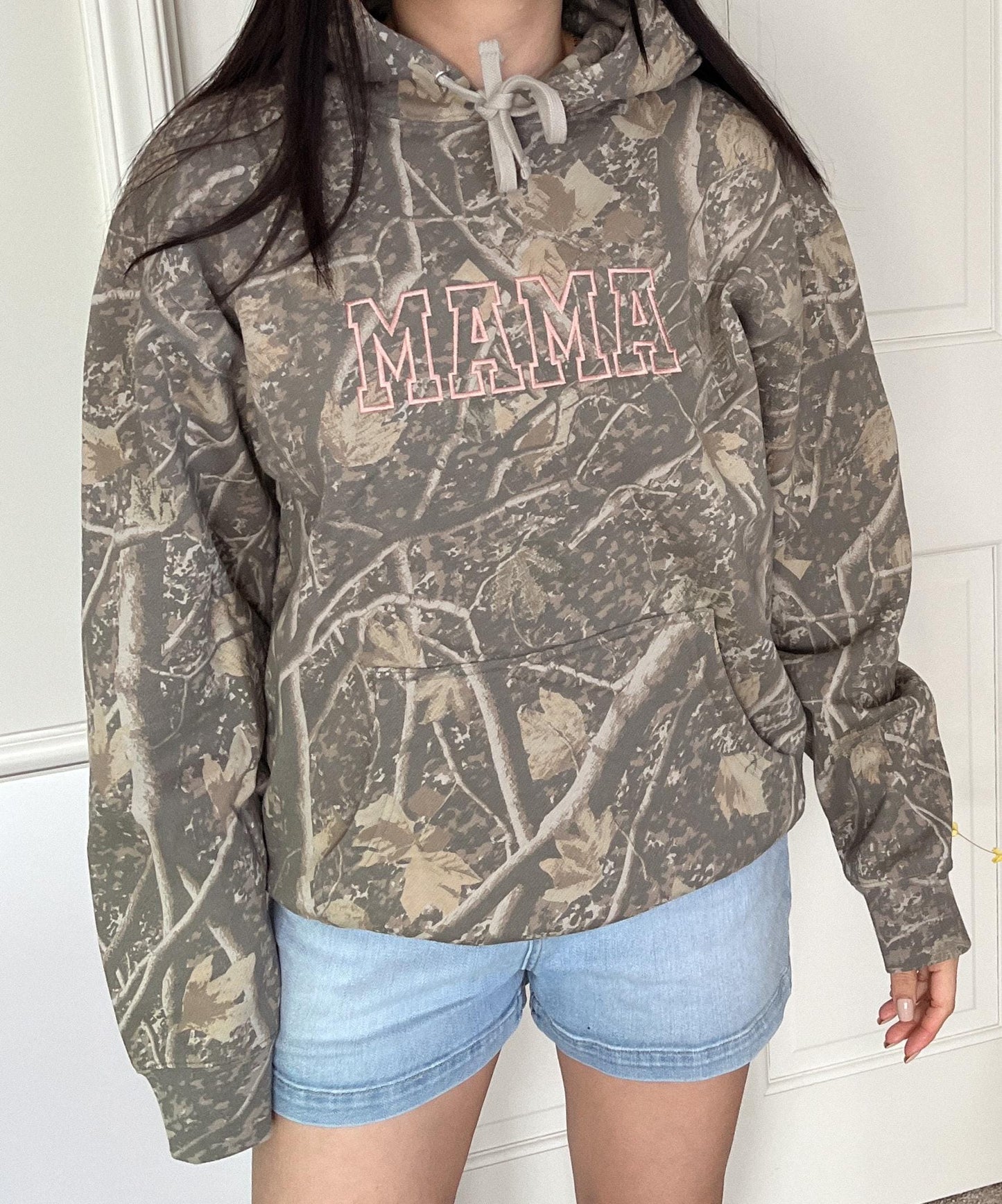 Custom Embroidered Deadwood Hoodie Camo Embroidered Sweatshirt Custom Embroidery Hoodie Mom Jacket Deadwood Camouflage Hoodie
