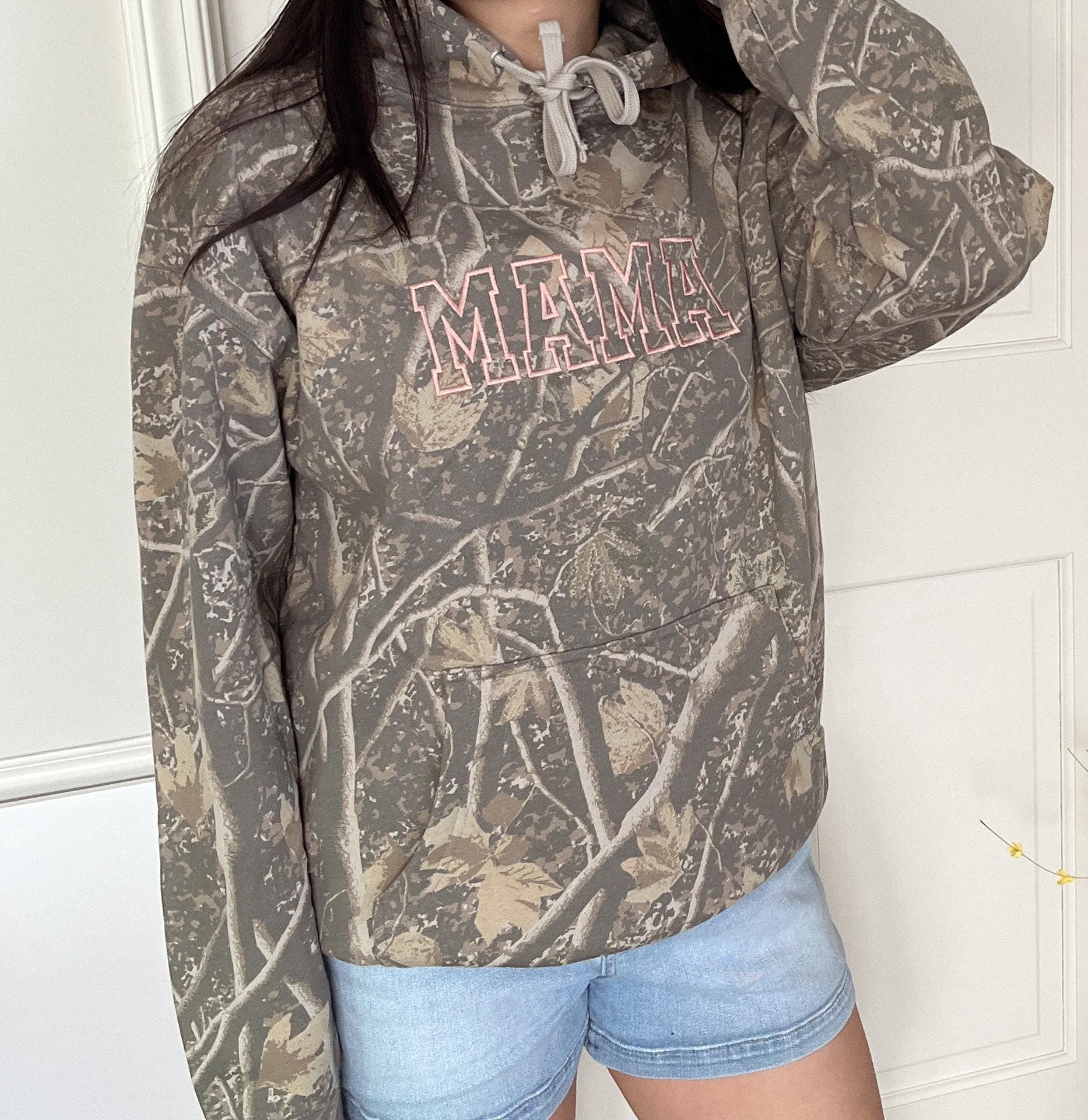 Custom Embroidered Deadwood Hoodie Camo Embroidered Sweatshirt Custom Embroidery Hoodie Mom Jacket Deadwood Camouflage Hoodie
