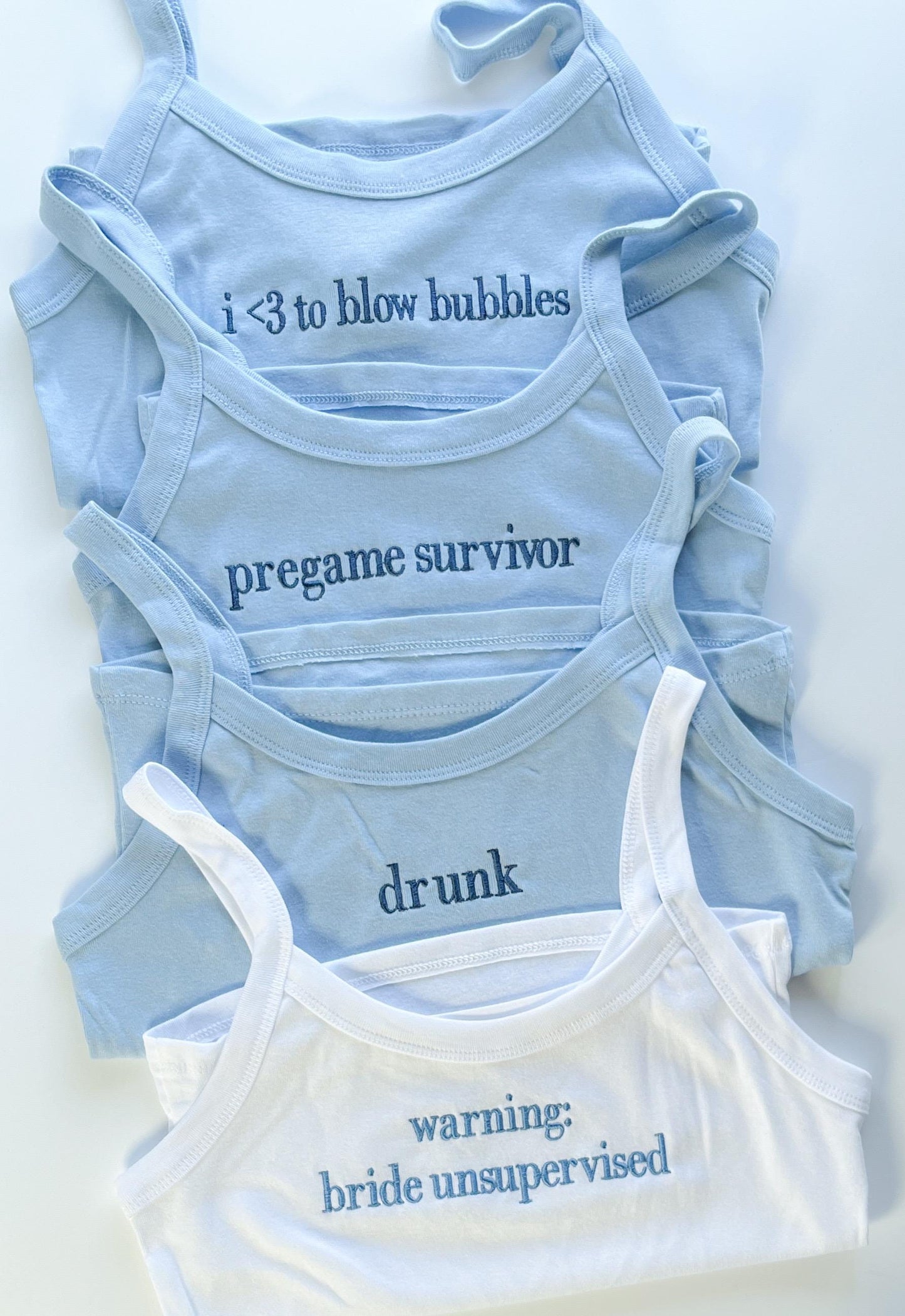 Custom Embroidered Spaghetti Strap Tank, Personalized Name Cami, Bridesmaid Gift, Bachelorette Outfit, Y2K Style Top, Bridal Party Gift