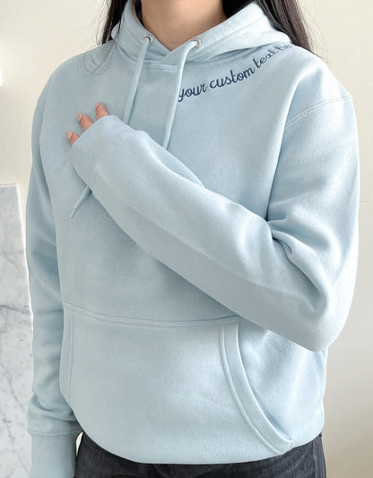 Personalized Sleeve & Collar Embroidered Hoodie Custom Mom Gift Mother Custom Grammy Custom Nana Embroidery Gift for Mother’s Day Gift