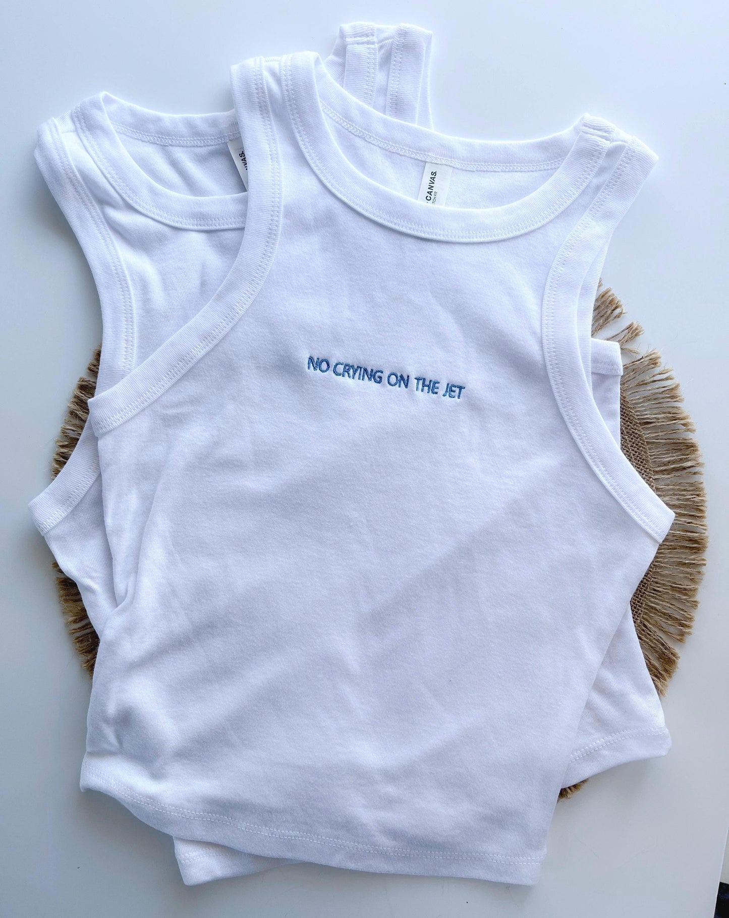 Custom Racerback Tank Top Personalized Women Ribbed Racer Top Custom Tank Top Bridal Party Custom Y2K Top Embroidery Custom Embroidered Tank