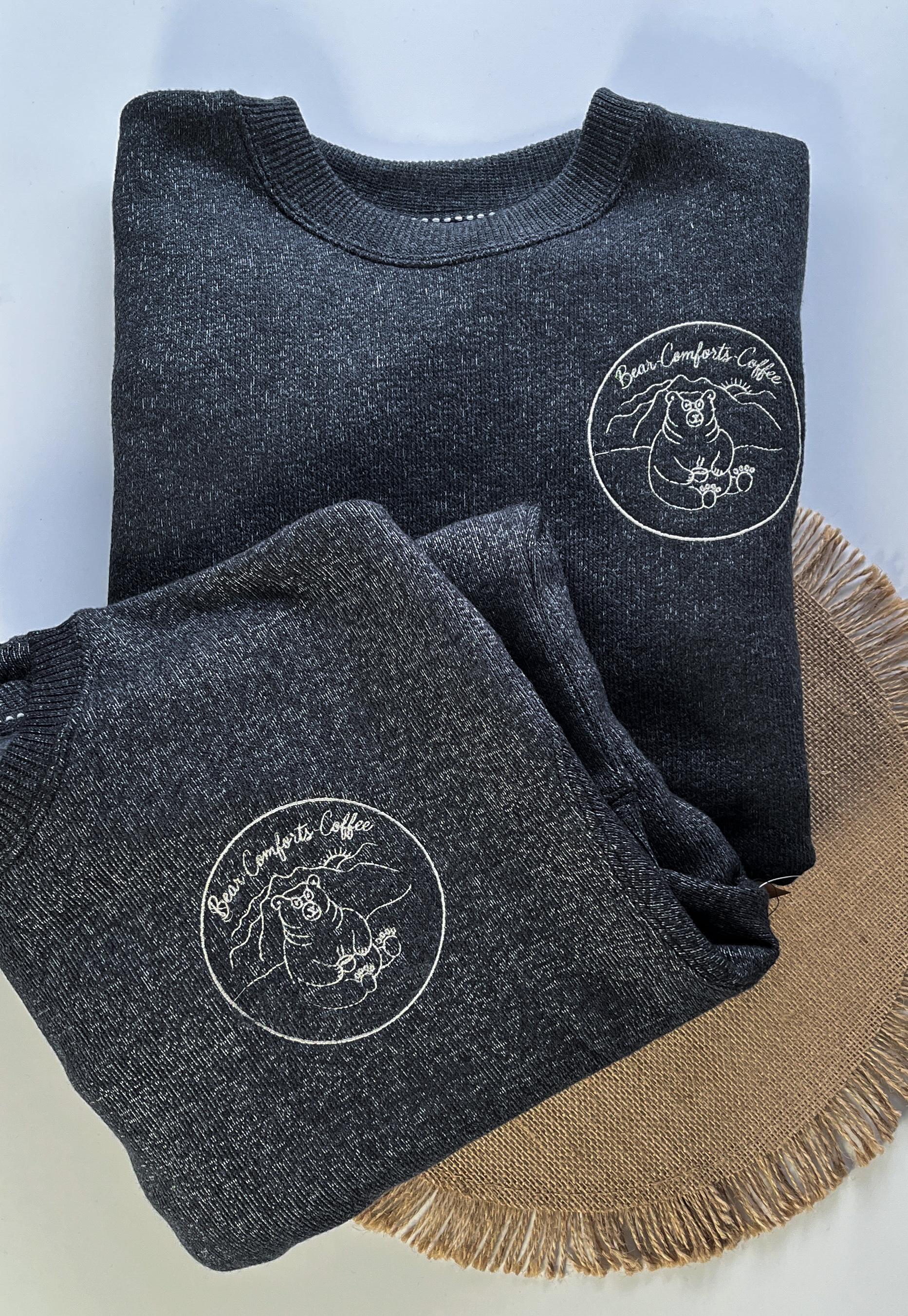 Custom Business Logo Knit Fleece Pullover Nantucket Sweatshirt Custom Embroidered Knit Sweatshirt Custom Sleeve Office Knit Sweatshirt